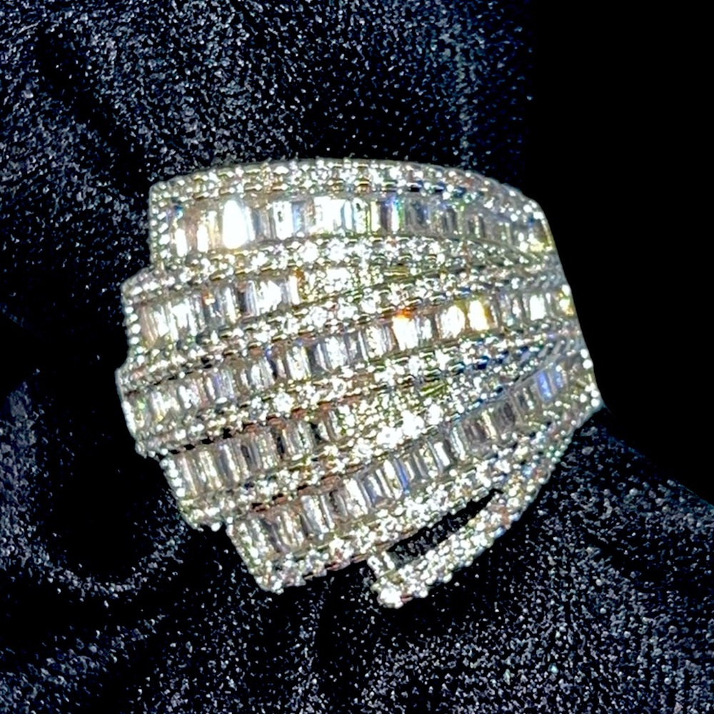 Elegant CZ baguette ring
